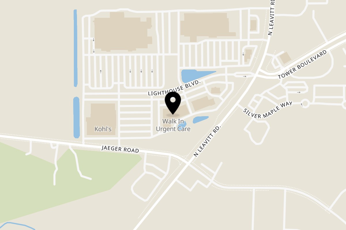 Map showing the location of Don Mexcal Lorain on 4340 N Leavitt Rd in Lorain